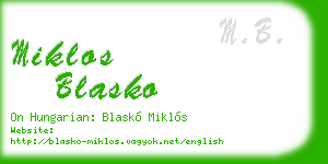 miklos blasko business card